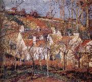Camille Pissarro Red roof house Spain oil painting artist